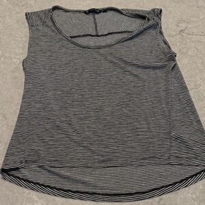 Athleta Striped Tank Top in Black and White
